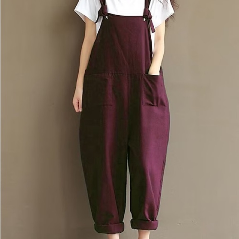 Women’s Purple Wine Overalls